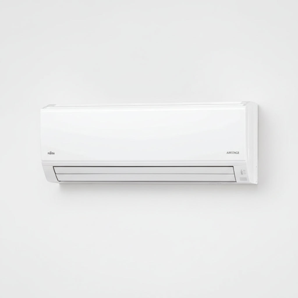 White air conditioner with 'Ariston' branding on a white background